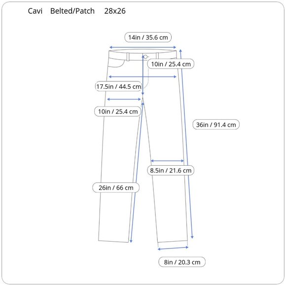 Cavi Product Of Great Taste 28/12 Blue Patched Designer Cotton Jeans - Picture 2 of 12